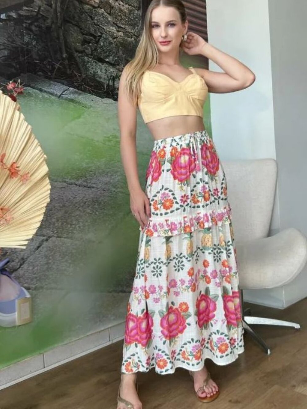 FARM Rio Macaw Blossom Floral Maxi Skirt sz S NWT - Brazil Line Exclusive!!! - Picture 2 of 10